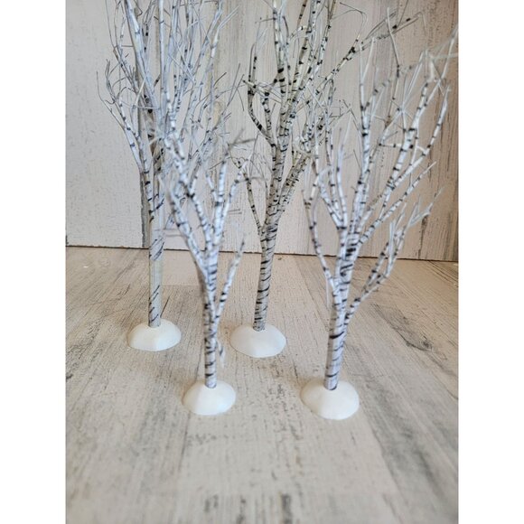 Dept 56 white bare branch Winter tree Village accessory xmas set - Picture 2 of 8